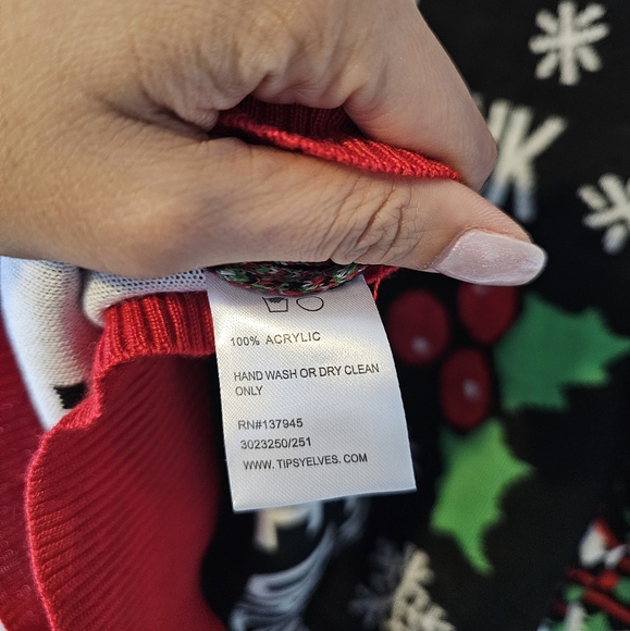 Tipsy elves drinking game christmas sweater you miss you drink - Picture 5 of 7